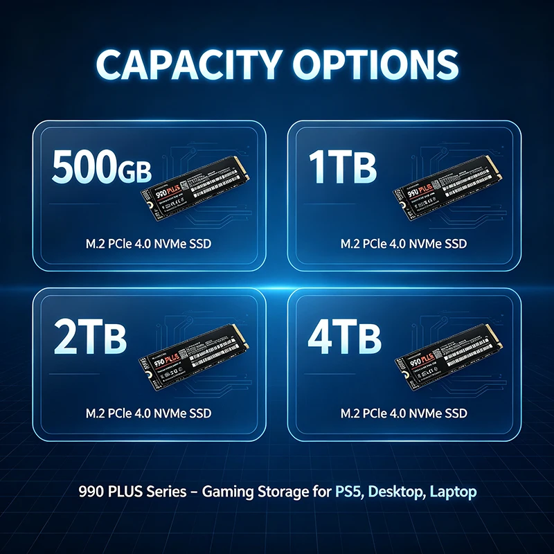 SSD รุ่น 990 Plus M.2 NVMe PCI - M.2 Nvme 4Tb Pcie 4.0 Ssd บทวิจารณ์และราคา